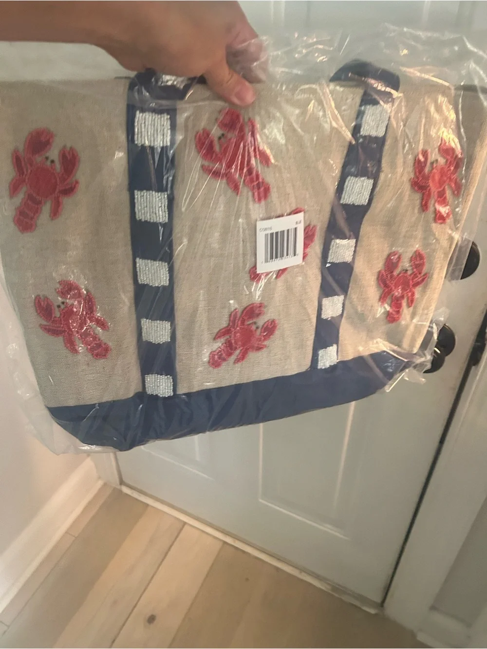 NWT SOL and MER large beaded tote bag.
